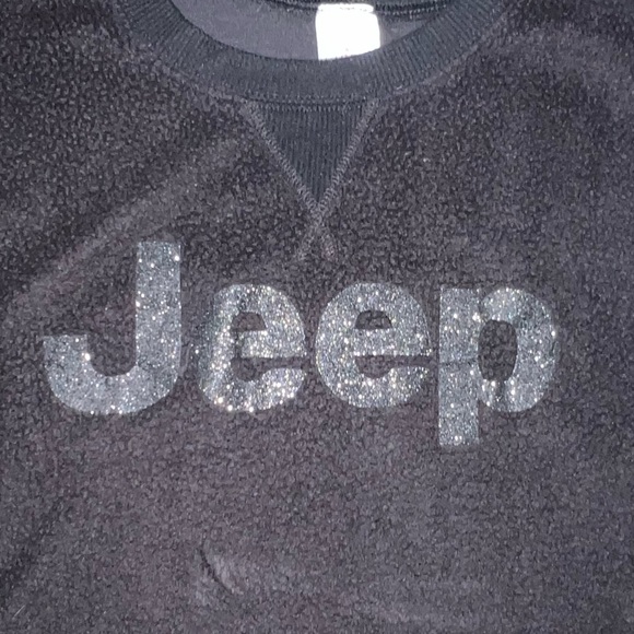 ✌🏼Jeep shirt - fancy glitter writing - black on black - size medium - Picture 2 of 3